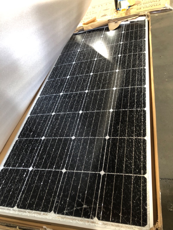 Photo 2 of ECO-WORTHY 100 Watt Solar Panel 12 Volt Monocrystalline Solar Panel High Efficiency Module RV Marine Boat Caravan Off Grid
