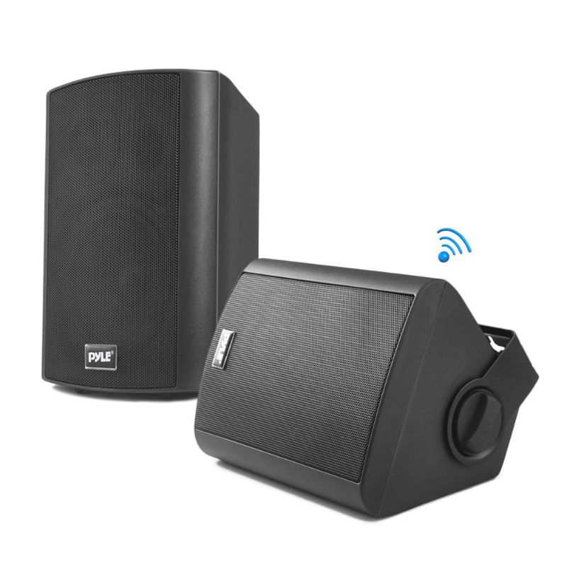 Photo 1 of Pyle Home PDWR62BTBK 6.5" Indoor/Outdoor Wall-Mount Bluetooth Speaker System (Black)