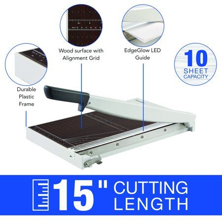 Photo 1 of Swingline ClassicCut 1510W Guillotine Trimmer with EdgeGlow Wood 15 10 Sheets
