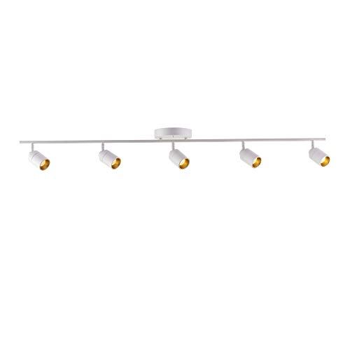 Photo 1 of ***PARTS ONLY*** VidaLite LED Track 7W Five Bulb Fixed Rail Ceiling Lighting with Rotating Heads 3000K Modern Interior Spotlight for Kitchen Art and Living Room, 2450
