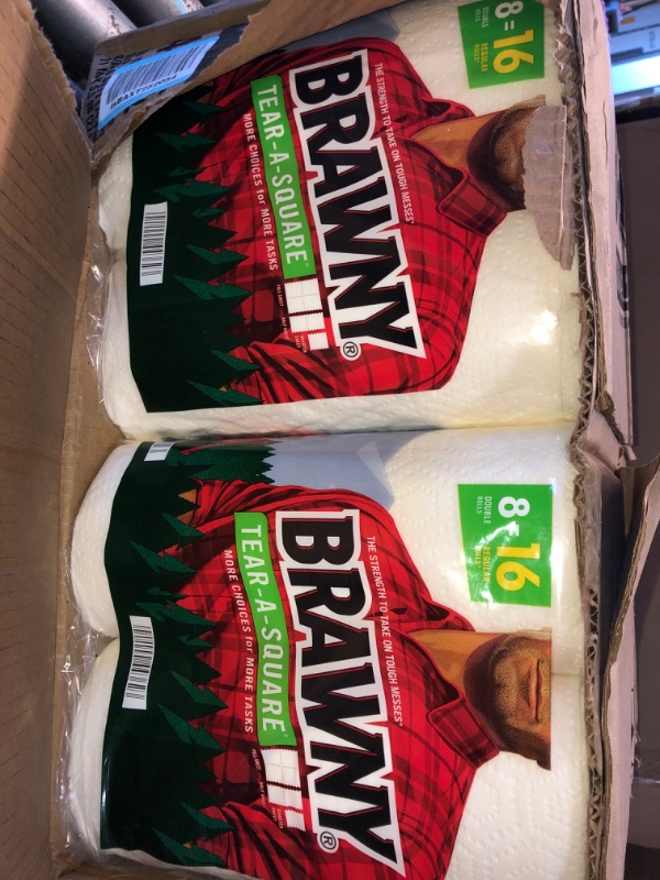 Photo 2 of 2 PACK - Brawny Paper Towels, 6 Large Rolls, Full Sheet, 6 = 8 Regular Rolls
