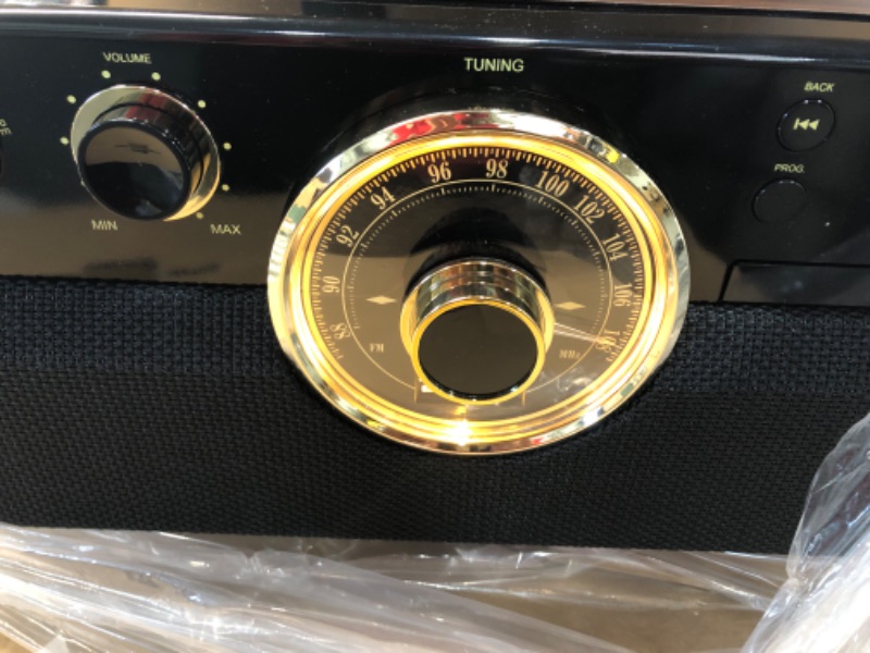 Photo 3 of Victrola 6-in-1 Wood Bluetooth Mid Century Record Player with 3-Speed Turntable, CD, Cassette Player and Radio - Espresso