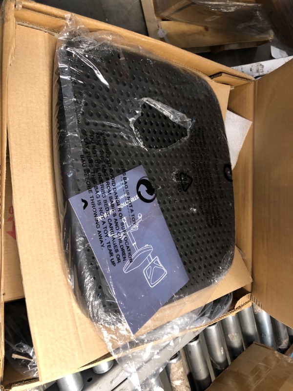 Photo 1 of Black Armless Office Chair Breathable Mesh Covering Silent Swiveling Casters Low Back Support for Computer Tasks H 34.3 in, W 17.9 in, D 21 in
