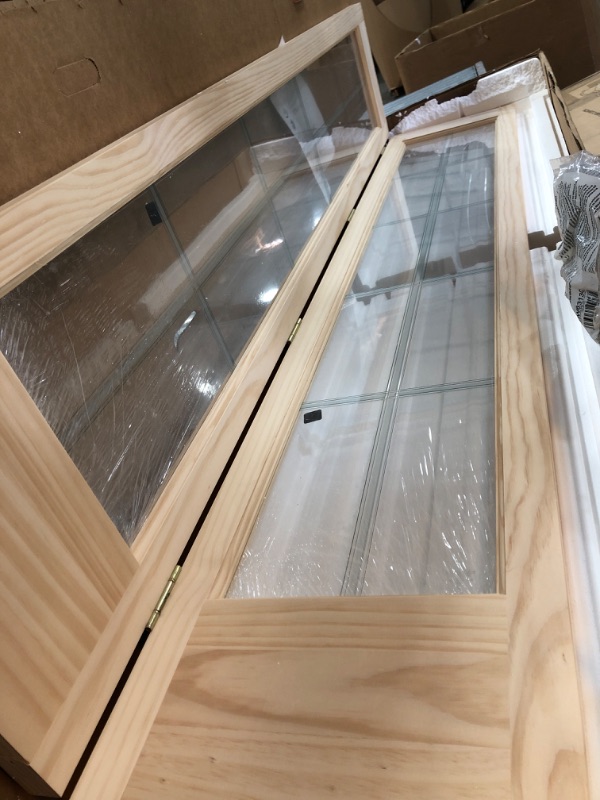 Photo 1 of ***MISSING COMPONENTS*** Pinecroft bifold door with glass window unfinished 15" x 79" per panel