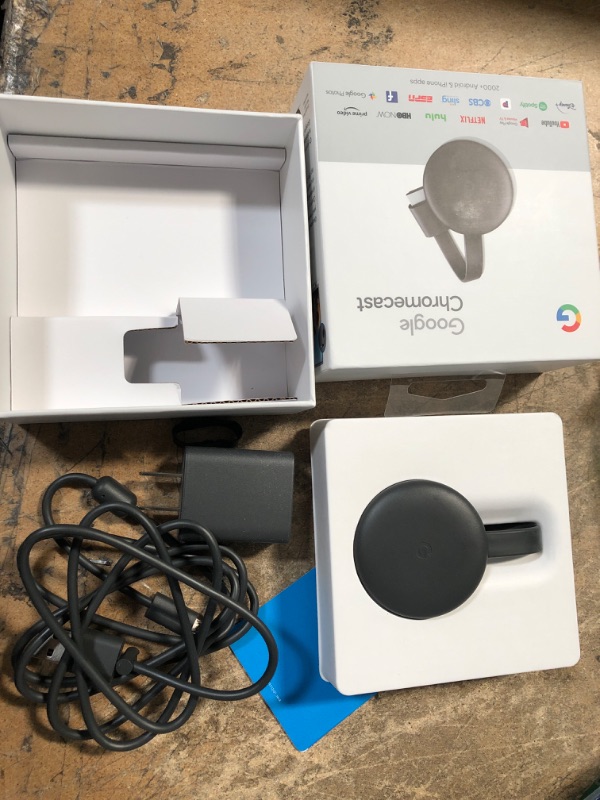 Photo 2 of Google Chromecast - Streaming Device with HDMI Cable - Stream Shows, Music, Photos, and Sports from Your Phone to Your TV
