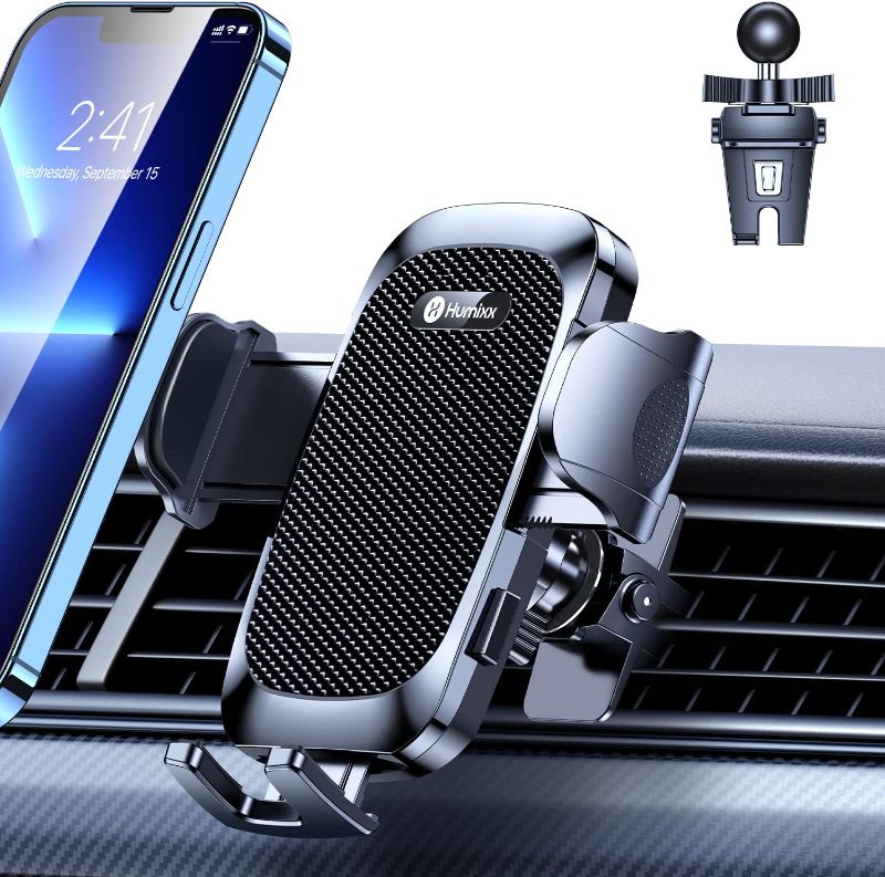 Photo 1 of ????? Military-Grade Stability? Humixx Phone Mount for Car Vent Universal Car Phone Holder Mount Hands-Free Cell Phone Holder Car Air Vent for iPhone 13 Pro Max Samsung S22 Ultra ? All Phones

