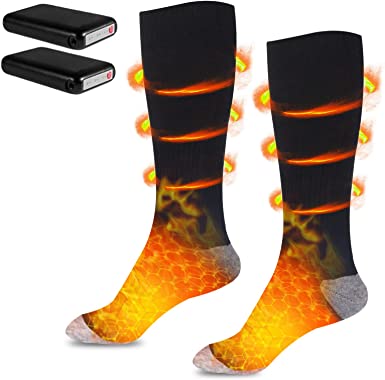 Photo 1 of GRAPHENE Rechargeable Heated Socks With Portable Battery 3.7v 4000mah last 5-12 Hours