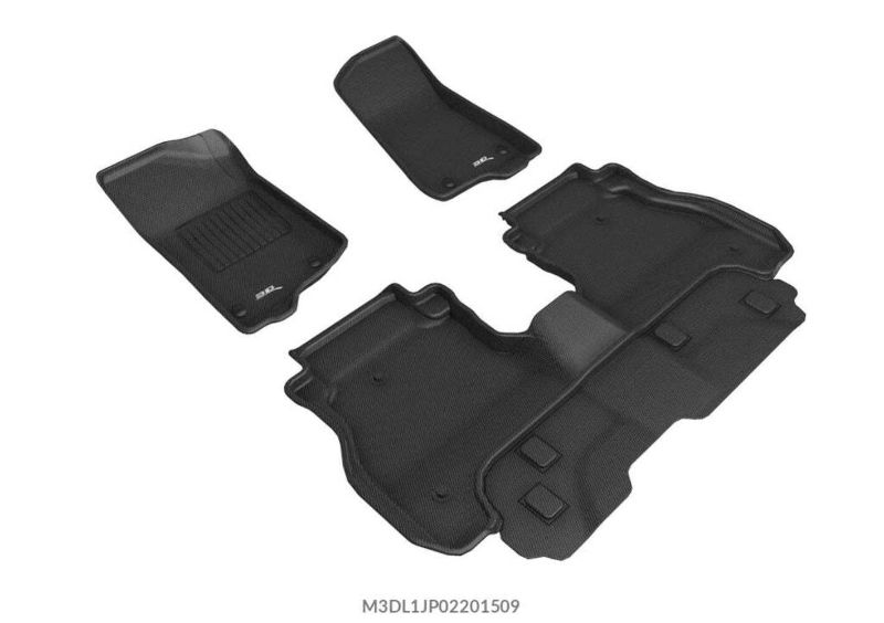 Photo 1 of 3D MAXpider Jeep Gladiator 20-Kagu Floor Liner 1&2 Rows Black
