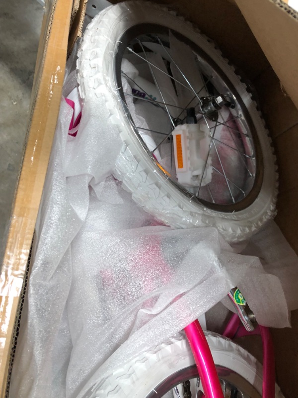 Photo 2 of Dynacraft Magna Kids Bike Girls 16 Inch Wheels with Training Wheels in Pink for Ages 4 Years and Up