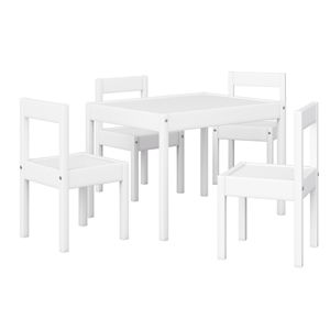Photo 1 of ***IMCOMPLETE*** Baby Relax Hunter 5-Piece Kiddy Table & Chair Kids Set in White

