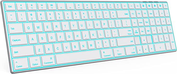 Photo 1 of Backlit Bluetooth Keyboard for Mac, Rechargeable Multi-Device Wireless Keyboard, Quiet Ultra Thin Wireless Keyboard for MacBook Air/Pro, iPad, iPhone, Computer, Laptop TESTED AND FUNCTIONS