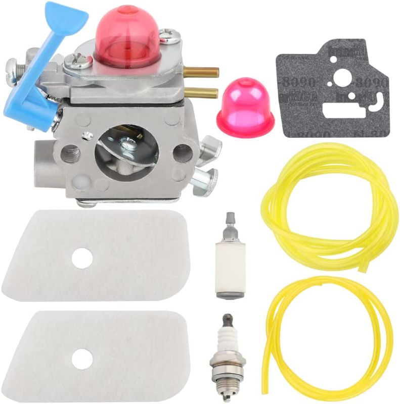 Photo 1 of 128LD 128CD Carburetor with Air Filter for Husqvarna 128LD 128L 128LDX 124C 124L 128C 128CD String Trimmer Replaces Zama C1Q-W40A C1Q-W38 545081850 Carb Kit Husqvarna 128ld Parts Fuel Line Kit
