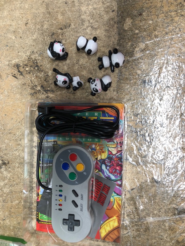 Photo 1 of bundle of 2 items 
Car Interior Mini Panda Doll Decoration Ornaments Pack of 8   EMiO Edge Gamepad for SNES Mini - Super NES


