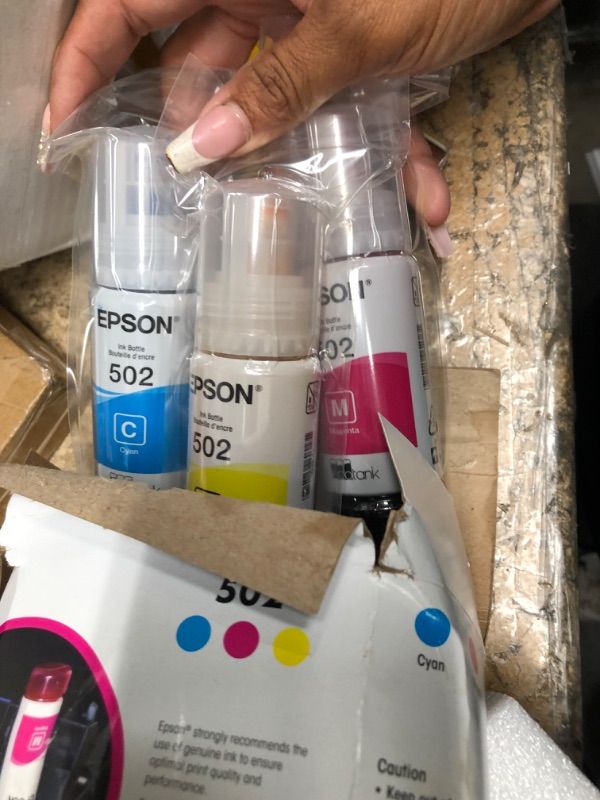 Photo 3 of Epson T502 Multi-Color EcoTank Ink Bottle Pack (Cyan, Magenta, Yellow)