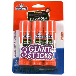 Photo 1 of Elmer's 3pk Washable School Glue Sticks - Disappearing Purple 6 packs.

