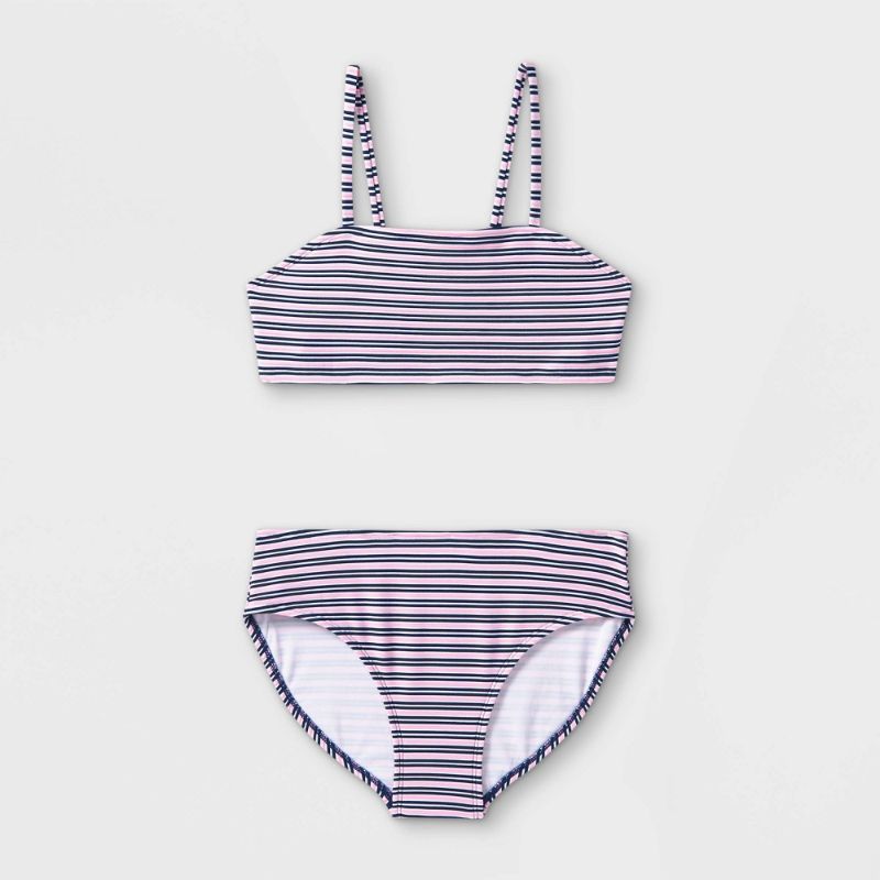 Photo 1 of * SIZE L 10/12* 8 TOP ONLY * Girs' Striped Bikini Set- Art Cass™
