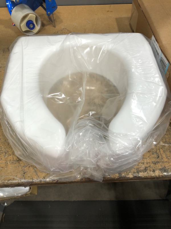 Photo 2 of Ableware Basic Open Front Elevated Toilet Seat, White