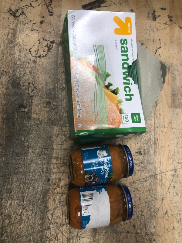Photo 1 of **bundle of 2 jars of baby food and sandwich bags 
**BBD: 9/23