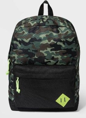 Photo 1 of **zipper is broken off** camo backpackKids' Camo Print Backpack - Cat & Jack™ Green
