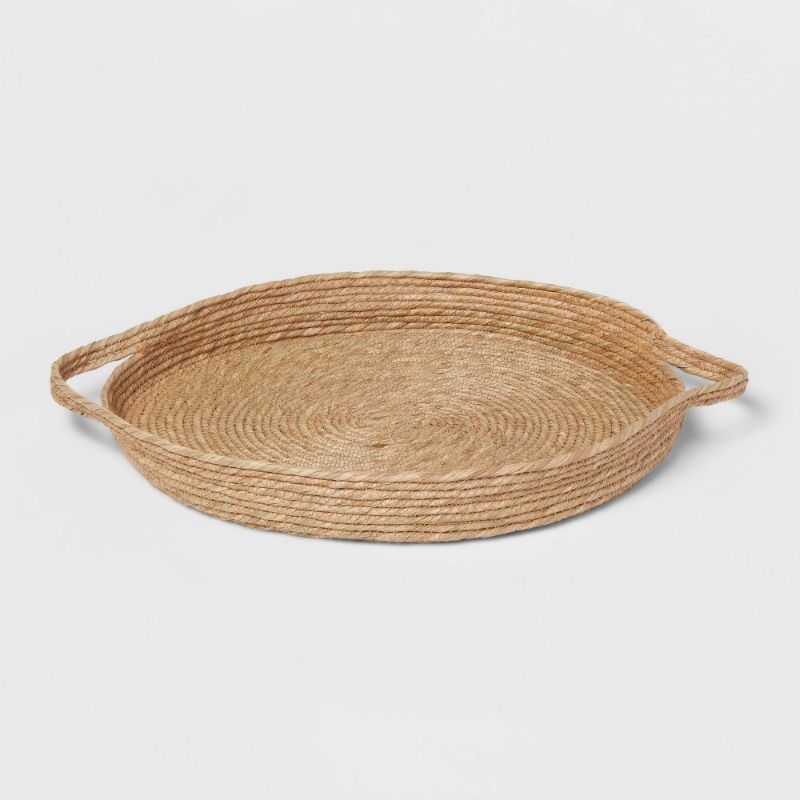 Photo 1 of 16" X 15" Seagrass Serving Tray - Threshold™
