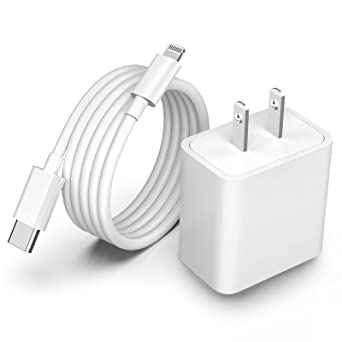 Photo 1 of iPhone Fast Charger Cable?Apple MFi Certified?20W PD USB C Wall Charger Type C Power Adapter Lightning Cable Fasting Charging Plug Compatible with iPhone 12/12 Pro/11/XS/Max/XR/X/8 Plus/SE 2020, iPad
