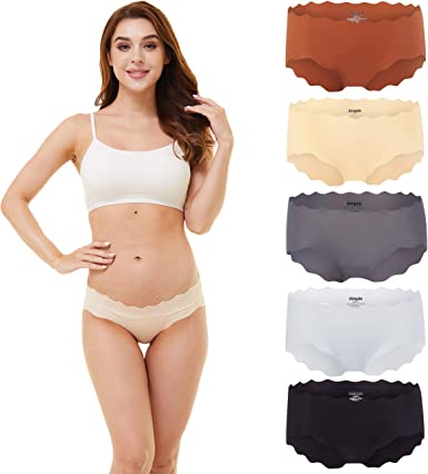 Photo 1 of Abigale Women's Seamless Stretch Underwear Invisibles Hipster Bikini Panty 5Pack
