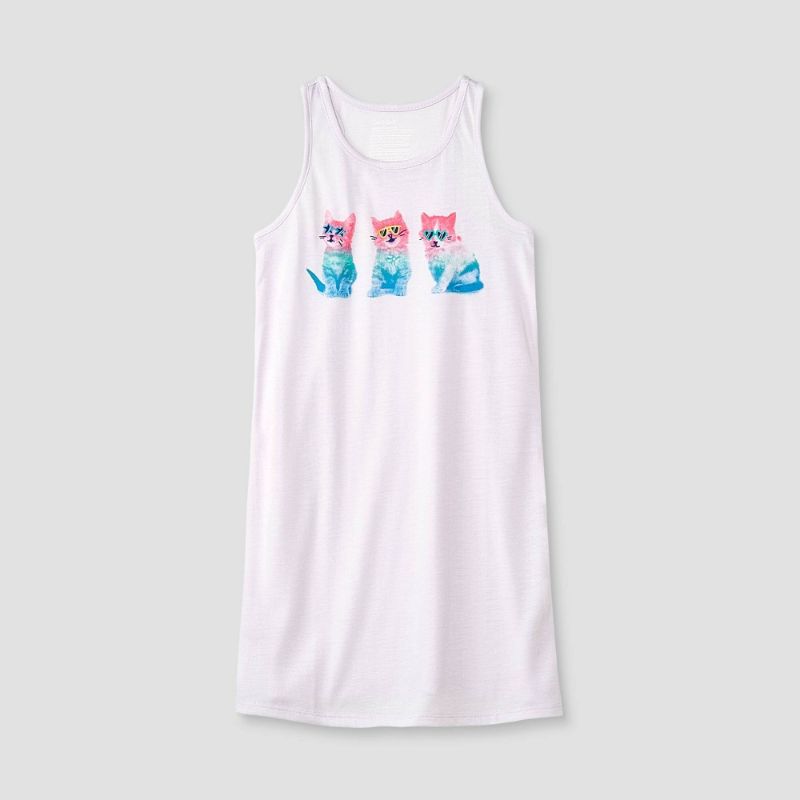 Photo 1 of Girls' Cats Tank NightGown - Cat & Jack™ (XL 14/16)