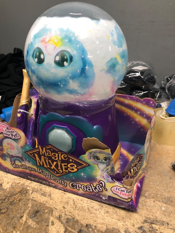 Photo 2 of Magic Mixies Magical Misting Crystal Ball with Interactive 8 inch Blue Plush Toy and 80+ Sounds and Reactions