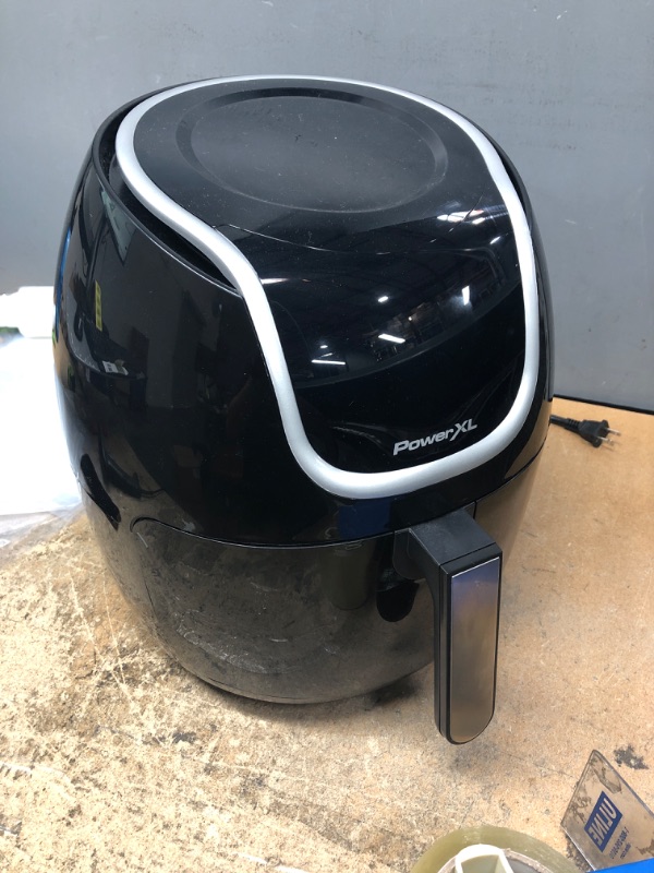 Photo 2 of **Parts Only NON Functional**PowerXL Air Fryer 7 QT Maxx Classic , Extra Hot Air Fry, Cook, Crisp, Broil, Roast, Bake, High Gloss Finish, Black (7 Quart)