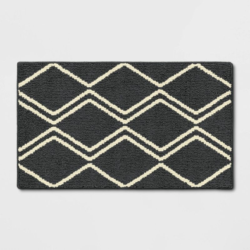 Photo 1 of 1'8"x2'10" Kessler Washable Diamond Rug Gray - Project 62™
