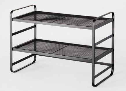 Photo 1 of 2 Tier Shoe Rack Metal Mesh - Brightroom™  20 Inches (H) x 28.88 Inches (W) x 14.5 Inches (D)

