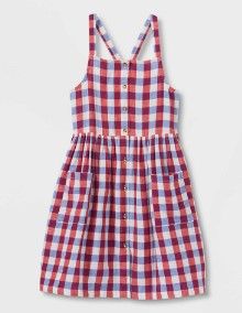 Photo 1 of Girls' Sleeveless Americana Plaid Dress - Cat & Jack™ XL 
