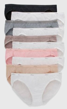 Photo 1 of Hanes Women's 10pk Cotton Bikini Underwear - Colors May Vary Size 7 

