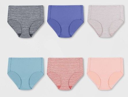 Photo 1 of Hanes Women's 6pk Pure Comfort Synthetic Briefs - Colors May Vary size 7 

