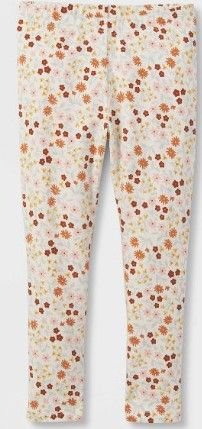 Photo 1 of 3 PACK: Toddler Girls' Floral Leggings - Cat & Jack™ Cream 4T

