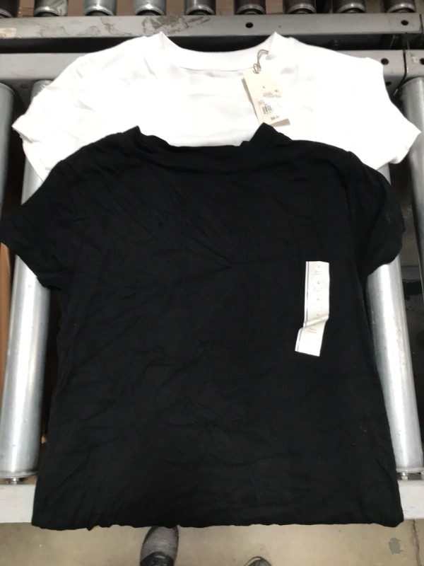 Photo 1 of 2 PACK: Women's Short Seeve Ribbed T-Shirt - a New Day™ Large

