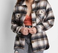 Photo 1 of Black/plaid button up jacket X-Small