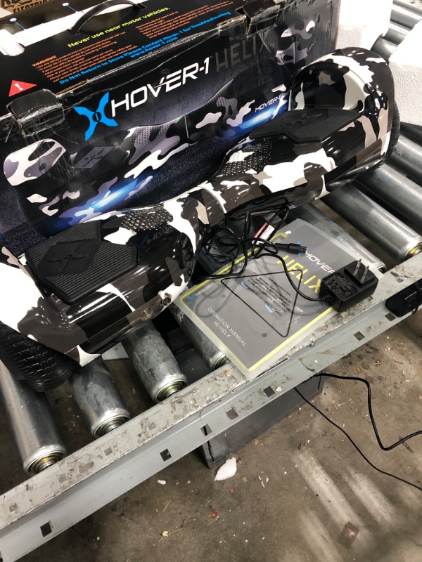 Photo 2 of **NOT FUNCTIONAL PARTS ONLY!! Hover-1 Helix Electric Hoverboard | 7MPH Top Speed, 4 Mile Range, 6HR Full-Charge, Built-in Bluetooth Speaker, Rider Modes: Beginner to Expert - Hoverboard Camo