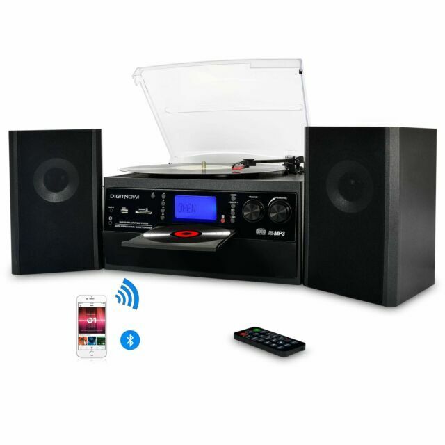 Photo 1 of DIGITNOW! M504 Bluetooth Record Player Turntable with Stereo Speaker, LP Vinyl to MP3 Converter
