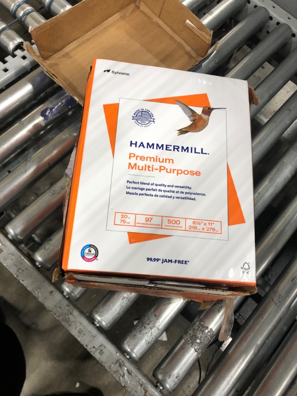 Photo 2 of Hammermill Printer Paper, Premium Multipurpose Paper 20 lb, 8.5 x 11 - 5 Ream (2,500 Sheets) - 97 Bright, Made in the USA 5 Ream | 2500 Sheets 20 lb