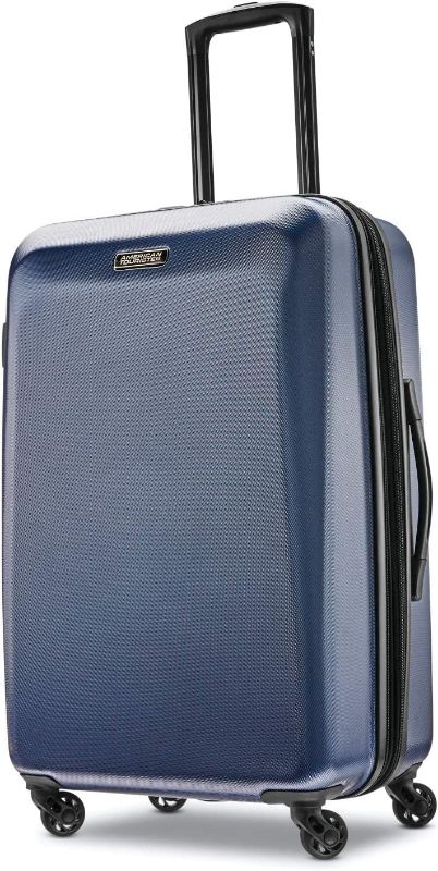 Photo 1 of American Tourister Moonlight Hardside Expandable Luggage with Spinner Wheels, Navy, 3-Piece Set (21/24/28)