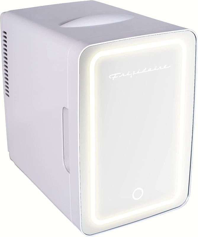 Photo 1 of WHITE EFMIS170, Skincare Mini Fridge, 6.5L Capacity, Includes Home Plug & 12V Car Charger, Chills 9 Cans