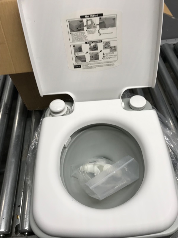 Photo 1 of KAIZONPOT Portable Toilet for Camping, 5.3 Gallon Camping Porta Potty, Travel RV Potty with Large Discharge Opening, Level indicator, T-type Water Outlets for Hiking, Boating, Trips, Fishing R20