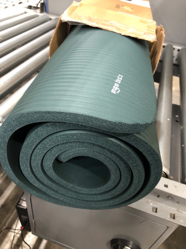 Photo 2 of Amazon Basics 1/2-Inch Extra Thick Exercise Yoga Mat Grey Yoga Mat