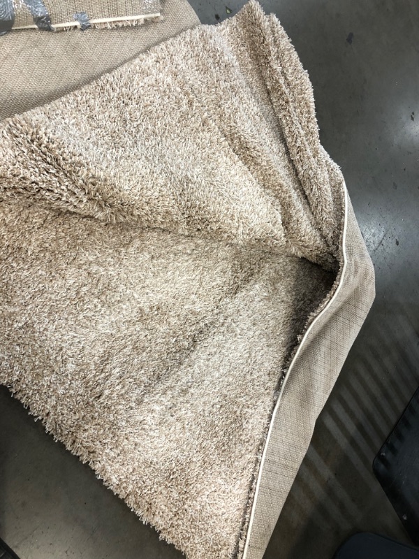 Photo 4 of **USED-NEEDS CLEANING**
SAFAVIEH California Premium Shag Collection 8'6" x 12' Beige SG151 Non-Shedding Living Room Bedroom Dining Room Entryway Plush 2-inch Thick Area Rug Beige 8'6" x 12' Rug