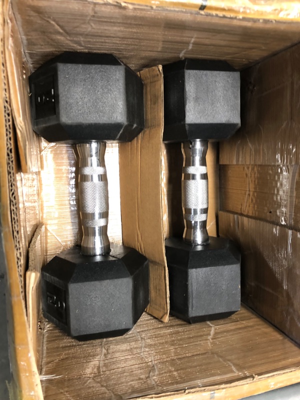 Photo 2 of  Coated Hex Dumbbells, 2- 10pound & 2- 20pound 