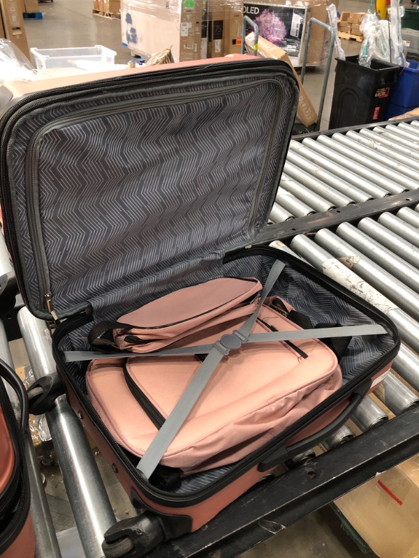 Photo 5 of Travelers Club Midtown Hardside 4-Piece Luggage Travel Set, Rose Gold
