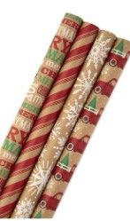 Photo 1 of **TWO ROLLS MISSING**
Hallmark Kraft Christmas Wrapping Paper (4 Rolls: 88 sq. ft. ttl) Red Trucks, Snowflakes, Red Stripes, Merry Christmas & Black Christmas Wrapping Paper (3 Rolls: 120 sq. ft. ttl) Christmas Kraft, 4 Pack Paper Sheets + Wrapping Paper