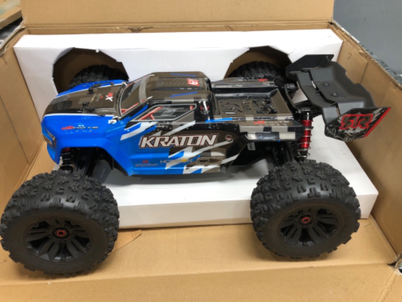 Photo 3 of ARRMA RC Truck 1/8 KRATON 6S V5 4WD BLX Speed Monster Truck with Spektrum Firma RTR, Blue, ARA8608V5T2