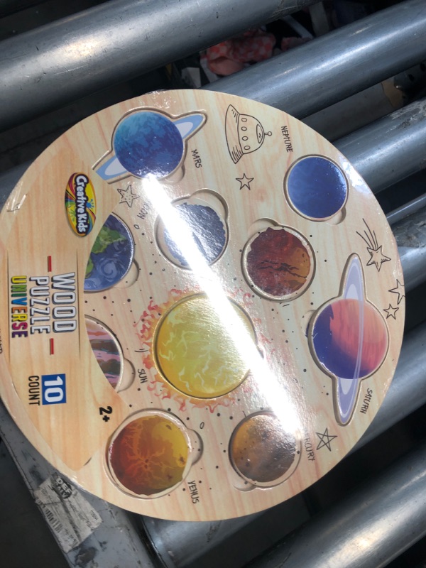 Photo 1 of 8 PACK*
KIDS ROUND WOODEN PUZZLE UNIVERSE